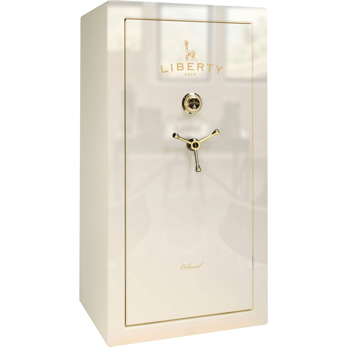 Colonial Series | Level 4 Security | 75 Minute Fire Protection | 30 | DIMENSIONS: 60.5&quot;(H) X 36&quot;(W) X 22&quot;(D*) | White Gloss Brass | Mechanical Lock